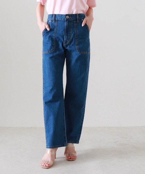 Cheek(チーク)の「DENIMベイカーパンツ(デニムパンツ・レディース・ブルー/ネイビー・SMALL/MEDIUM)」の2枚目の写真