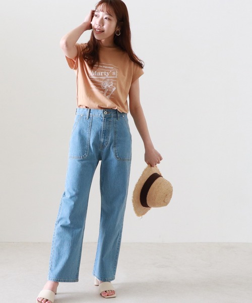 Cheek(チーク)の「DENIMベイカーパンツ(デニムパンツ・レディース・ブルー/ネイビー・SMALL/MEDIUM)」の3枚目の写真