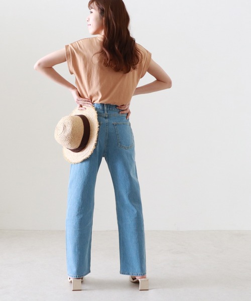 Cheek(チーク)の「DENIMベイカーパンツ(デニムパンツ・レディース・ブルー/ネイビー・SMALL/MEDIUM)」の4枚目の写真