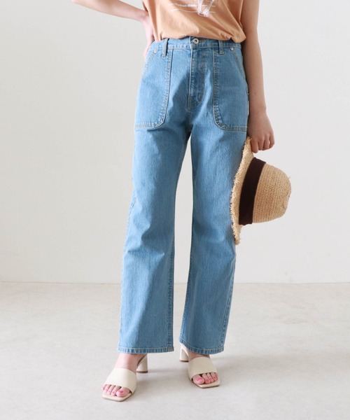 Cheek(チーク)の「DENIMベイカーパンツ(デニムパンツ・レディース・ブルー/ネイビー・SMALL/MEDIUM)」の15枚目の写真