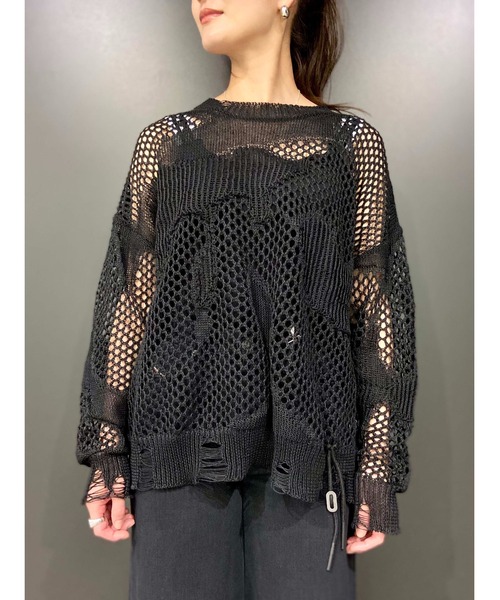 DIESEL(ディーゼル)の「レディース ニット カモフラ クルーネック セーター(ニット/セーター・レディース・ピンク/ブラック・LARGE/MEDIUM/X-SMALL/SMALL)」の13枚目の写真