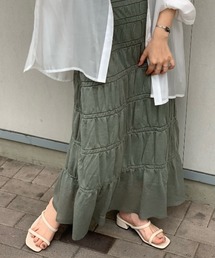 Kastane | シャーリングティアードニットスカート(スカート)