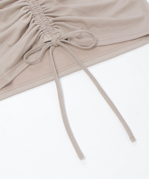 VENCEEXCHANGE（ヴァンスエクスチェンジ）の「ギャザートップスパンツセットアップ（その他トップス・レディース・ブラック/ベージュ・M）」の6枚目の写真