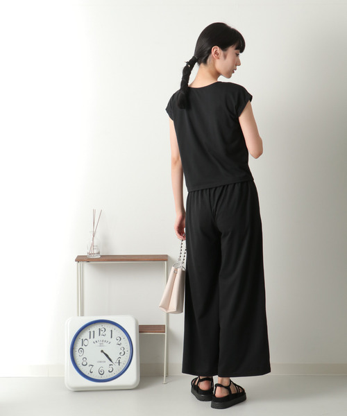 VENCEEXCHANGE（ヴァンスエクスチェンジ）の「ギャザートップスパンツセットアップ（その他トップス・レディース・ブラック/ベージュ・M）」の13枚目の写真