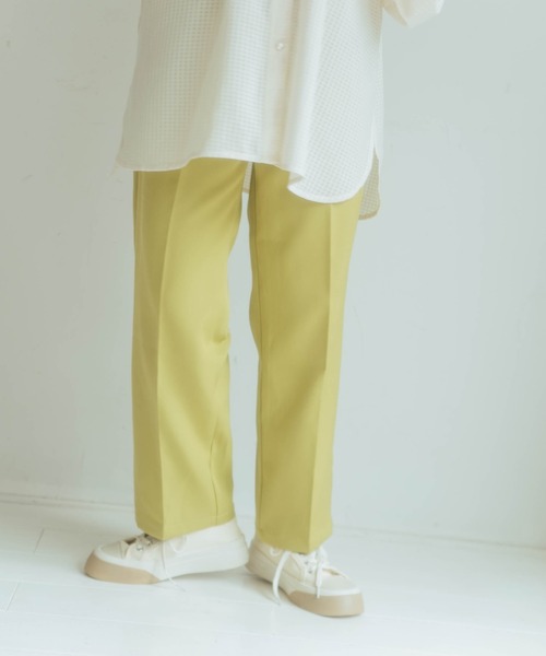 nemne store（ネンネストア）の「まっすぐすすむセンタープレススラックス（スラックス・レディース・パープル/オフホワイト/イエロー/オレンジ/グリーン・SMALL/MEDIUM）」の9枚目の写真