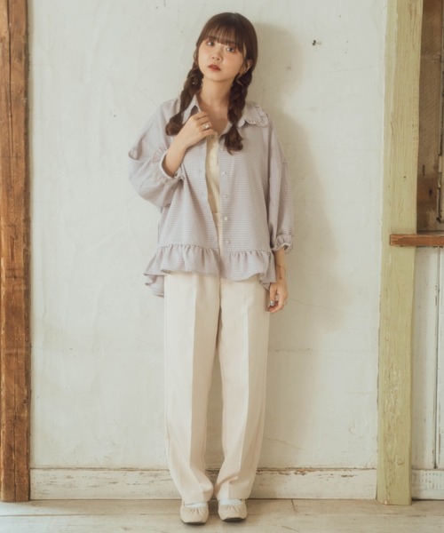 nemne store（ネンネストア）の「まっすぐすすむセンタープレススラックス（スラックス・レディース・パープル/オフホワイト/イエロー/オレンジ/グリーン・SMALL/MEDIUM）」の15枚目の写真