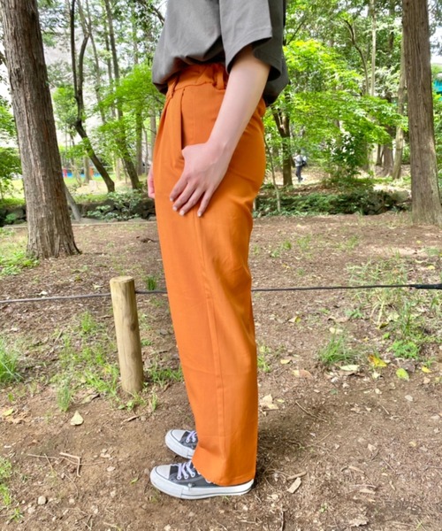 nemne store（ネンネストア）の「まっすぐすすむセンタープレススラックス（スラックス・レディース・パープル/オフホワイト/イエロー/オレンジ/グリーン・SMALL/MEDIUM）」の13枚目の写真