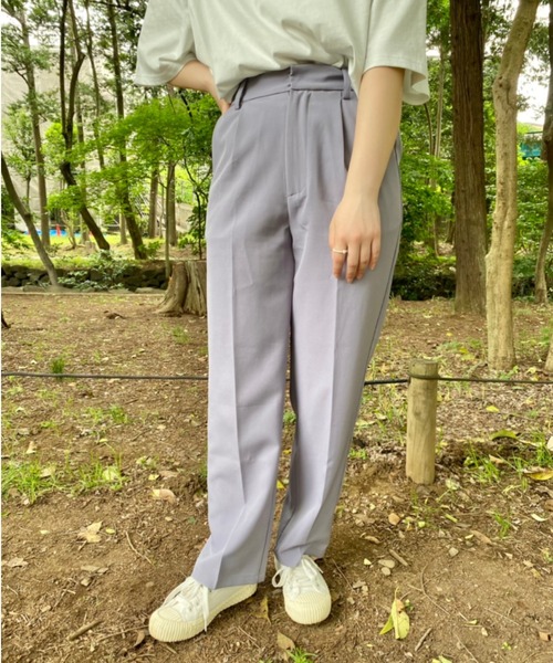 nemne store（ネンネストア）の「まっすぐすすむセンタープレススラックス（スラックス・レディース・パープル/オフホワイト/イエロー/オレンジ/グリーン・SMALL/MEDIUM）」の19枚目の写真