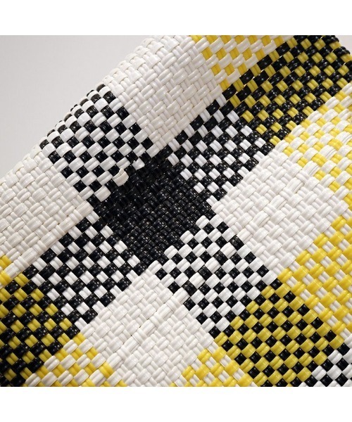 Letra(レトラ)の「メルカドバッグ 3カラーズチェック イエロー×ホワイト×ブラック エクストラスモール(かごバッグ・レディース・イエロー系その他・XS)」の8枚目の写真