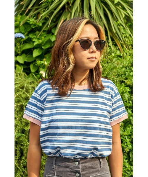 rhythm（リズム）の「【rhythm】STROKES TEE（Tシャツ/カットソー・レディース・ネイビー・MEDIUM/SMALL）」の6枚目の写真