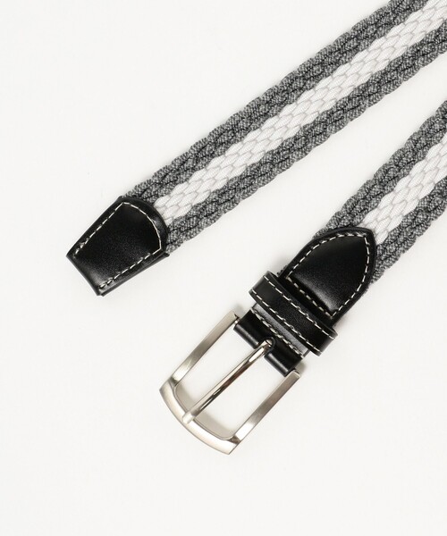 BEAMS HEART（ビームスハート）の「メランジ調 メッシュベルト（ベルト・メンズ・サックスブルー/ネイビー/グレー/ベージュ・LARGE/MEDIUM）」の6枚目の写真