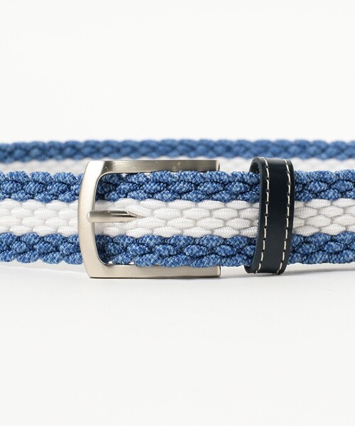 BEAMS HEART（ビームスハート）の「メランジ調 メッシュベルト（ベルト・メンズ・サックスブルー/ネイビー/グレー/ベージュ・LARGE/MEDIUM）」の8枚目の写真