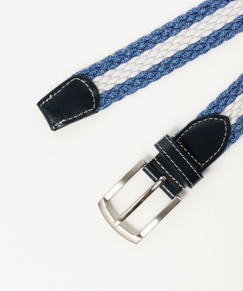 BEAMS HEART（ビームスハート）の「メランジ調 メッシュベルト（ベルト・メンズ・サックスブルー/ネイビー/グレー/ベージュ・LARGE/MEDIUM）」の9枚目の写真