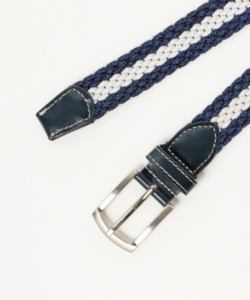 BEAMS HEART（ビームスハート）の「メランジ調 メッシュベルト（ベルト・メンズ・サックスブルー/ネイビー/グレー/ベージュ・LARGE/MEDIUM）」の13枚目の写真