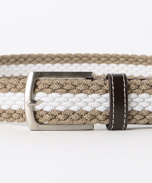 BEAMS HEART（ビームスハート）の「メランジ調 メッシュベルト（ベルト・メンズ・サックスブルー/ネイビー/グレー/ベージュ・LARGE/MEDIUM）」の16枚目の写真