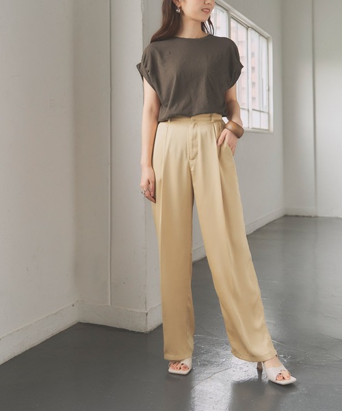 フレンチスリーブカットソートップス