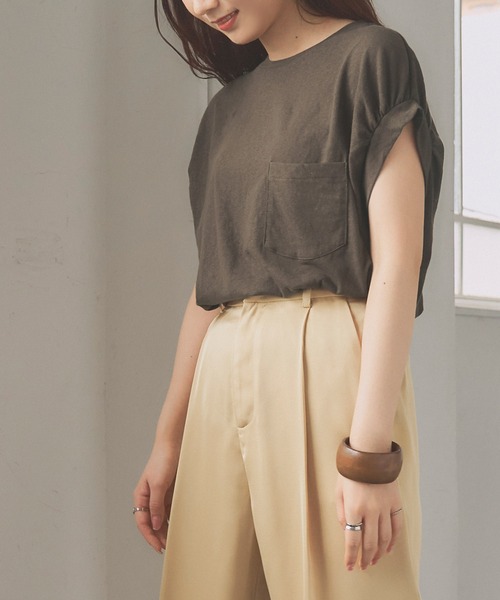 フレンチスリーブカットソートップス