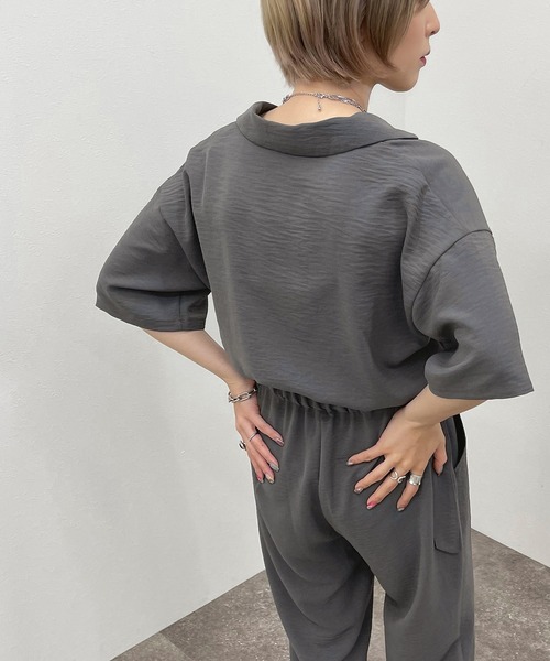 apres jour mignon(アプレジュールミニョン)の「開襟オールインワン【ZOZOTOWN限定アイテム】(つなぎ/オールインワン・レディース・ブラック/カーキ/チャコールグレー・X-LARGE/MEDIUM/SMALL)」の16枚目の写真