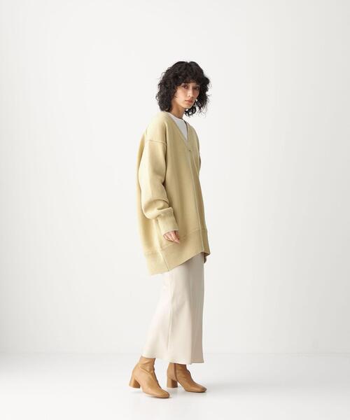 CITEN（シテン）の「＜CITEN（シテン）＞サテンナロー マキシスカート（スカート・レディース・ダークブラウン/ライトピンク/ベージュ・S/M）」の4枚目の写真