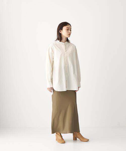 CITEN（シテン）の「＜CITEN（シテン）＞サテンナロー マキシスカート（スカート・レディース・ダークブラウン/ライトピンク/ベージュ・S/M）」の13枚目の写真