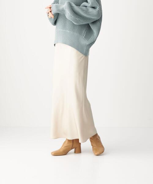 CITEN（シテン）の「＜CITEN（シテン）＞サテンナロー マキシスカート（スカート・レディース・ダークブラウン/ライトピンク/ベージュ・S/M）」の19枚目の写真