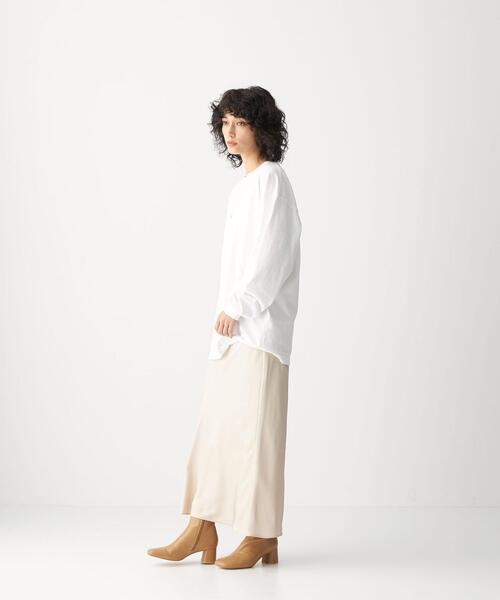 CITEN（シテン）の「＜CITEN（シテン）＞サテンナロー マキシスカート（スカート・レディース・ダークブラウン/ライトピンク/ベージュ・S/M）」の20枚目の写真