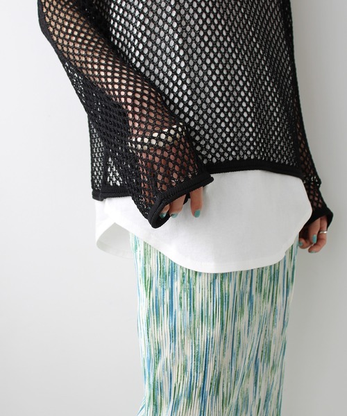 GeeRA（ジーラ）の「綿100％ロング丈レイヤードキャミソール（キャミソール・レディース・ブラック/オフホワイト・MEDIUM/LARGE/X-LARGE/XX-LARGE）」の20枚目の写真