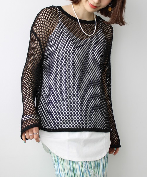 GeeRA（ジーラ）の「綿100％ロング丈レイヤードキャミソール（キャミソール・レディース・ブラック/オフホワイト・MEDIUM/LARGE/X-LARGE/XX-LARGE）」の19枚目の写真