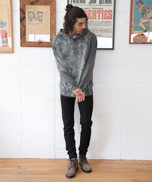 RATTLE TRAP（ラトルトラップ）の「ムラ染め裏毛パーカー（パーカー・メンズ・カーキ/ブルー/チャコール・M/L/S）」の7枚目の写真