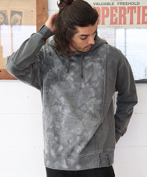 RATTLE TRAP（ラトルトラップ）の「ムラ染め裏毛パーカー（パーカー