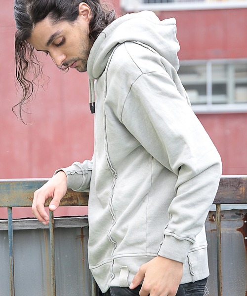 RATTLE TRAP（ラトルトラップ）の「ムラ染め裏毛パーカー（パーカー・メンズ・カーキ/ブルー/チャコール・M/L/S）」の20枚目の写真