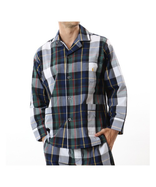POLO RALPH LAUREN SLEEPWEAR(ポロラルフローレンスリープウェア)の「【POLO RALPH LAUREN】ウエリントンチェック パジャマ(ルームウェア/パジャマ・メンズ・ネイビー・MEDIUM/LARGE)」の4枚目の写真