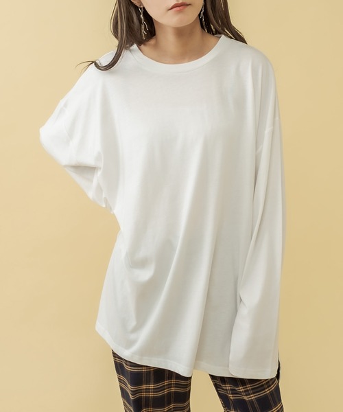 RASVOA（ラスボア）の「【WEB限定】ランダムバックロゴロンＴ（Tシャツ/カットソー・レディース・グレイッシュベージュ/チャコールグレー/ブラック/オフホワイト・FREE）」の21枚目の写真