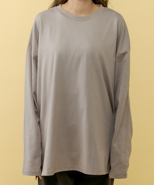 RASVOA（ラスボア）の「【WEB限定】ランダムバックロゴロンＴ（Tシャツ/カットソー・レディース・グレイッシュベージュ/チャコールグレー/ブラック/オフホワイト・FREE）」の11枚目の写真