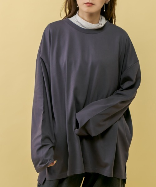 RASVOA（ラスボア）の「【WEB限定】ランダムバックロゴロンＴ（Tシャツ/カットソー・レディース・グレイッシュベージュ/チャコールグレー/ブラック/オフホワイト・FREE）」の22枚目の写真