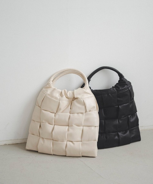 FREE'S MART（フリーズマート）の「◆ワイドメッシュバッグ（ハンドバッグ・レディース・ホワイト/ブラック・ﾌﾘ-）」の7枚目の写真