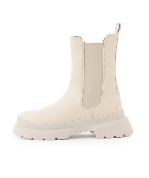 Juze（ジュゼ）の「【新色追加】【軽量】やわらかな履き心地。トラックソールサイドゴアブーツ（ブーツ・レディース・ブラック/カーキ/オフホワイト/ホワイト・S/LL/L/M）」の20枚目の写真