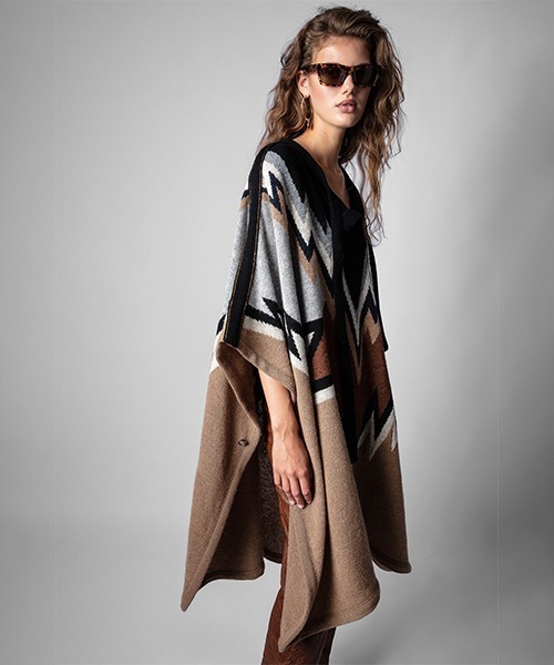 ZADIG&VOLTAIRE(ザディグ エ ヴォルテール)の「CLYDE WE PONCHO(その他トップス・レディース・ブラウン系その他・ONE SIZE)」の3枚目の写真