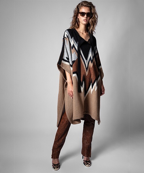 ZADIG&VOLTAIRE(ザディグ エ ヴォルテール)の「CLYDE WE PONCHO(その他トップス・レディース・ブラウン系その他・ONE SIZE)」の8枚目の写真