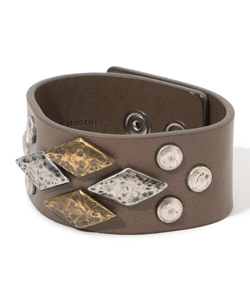 ISABEL MARANT(イザベルマラン)の「ISABEL MARANT HAMMERED ブレスレット(ブレスレット・レディース・ブラック/カーキ・FREE)」の1枚目の写真