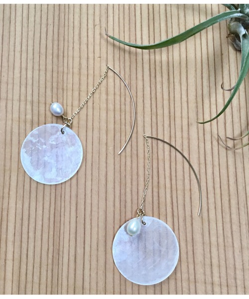 tone（トーン）の「【Le soleil】涼やか　カスピシェルピアス(MA)（ピアス（両耳用）・レディース・その他1/その他2/その他・FREE）」の3枚目の写真
