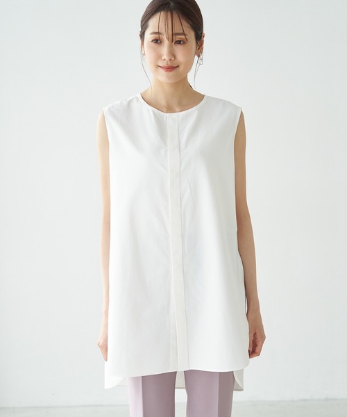 ROPE' PICNIC（ロペピクニック）の「インナーシャツショートプルオーバー（スウェット・レディース・ブラック/オフホワイト/ネイビー・38）」の10枚目の写真