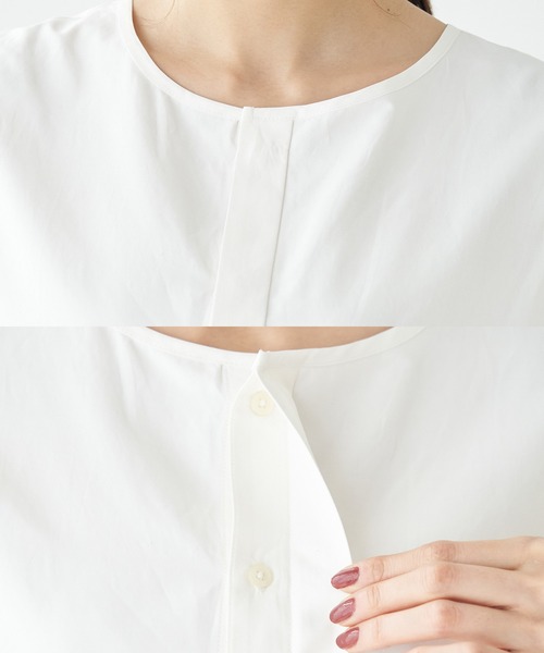 ROPE' PICNIC（ロペピクニック）の「インナーシャツショートプルオーバー（スウェット・レディース・ブラック/オフホワイト/ネイビー・38）」の9枚目の写真