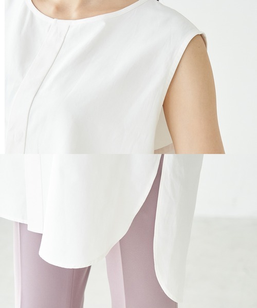 ROPE' PICNIC（ロペピクニック）の「インナーシャツショートプルオーバー（スウェット・レディース・ブラック/オフホワイト/ネイビー・38）」の11枚目の写真