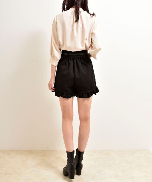 MAJESTIC LEGON（マジェスティックレゴン）の「クラシカルプチフリルブラウス（シャツ/ブラウス・レディース・オフホワイト/アイボリー/ブラック・MEDIUM/SMALL）」の14枚目の写真