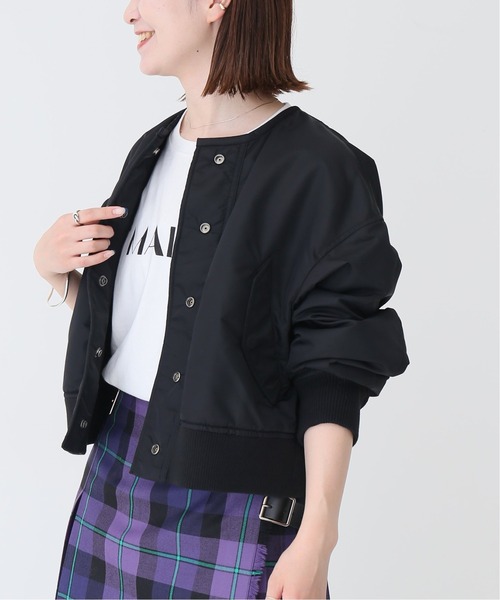 Spick & Span(スピックアンドスパン)の「フリース*MA-1リバーシブルショートブルゾン◆(MA-1・レディース・ブラック/ベージュ系その他・FREE)」の6枚目の写真