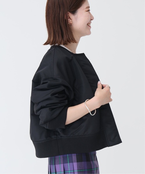 Spick & Span(スピックアンドスパン)の「フリース*MA-1リバーシブルショートブルゾン◆(MA-1・レディース・ブラック/ベージュ系その他・FREE)」の7枚目の写真