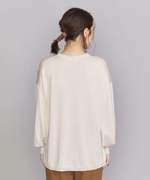 BEAUTY&YOUTH UNITED ARROWS(ビューティーアンドユースユナイテッドアローズ)の「BY ボリュームスリーブ クルーネック ニット◆(ニット/セーター・レディース・オフホワイト/ブラック/レッド/ライトブルー・FREE)」の5枚目の写真