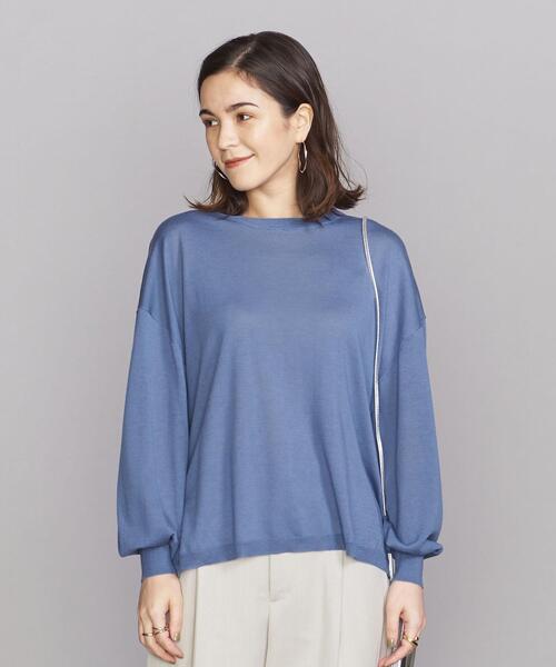 BEAUTY&YOUTH UNITED ARROWS(ビューティーアンドユースユナイテッドアローズ)の「BY ボリュームスリーブ クルーネック ニット◆(ニット/セーター・レディース・オフホワイト/ブラック/レッド/ライトブルー・FREE)」の13枚目の写真