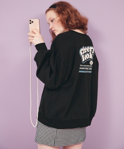 Heather（ヘザー）の「セルフィーウラケアソートロゴスウェット　236936（スウェット・レディース・ホワイト/ブラック/グリーン/イエロー・FREE）」の2枚目の写真